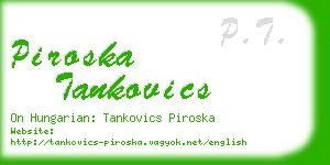 piroska tankovics business card